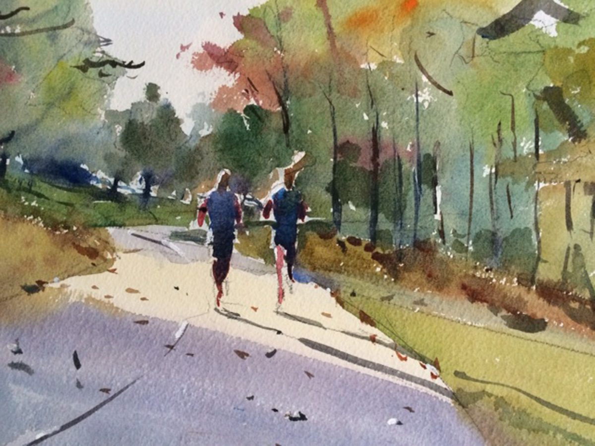 Two Joggers at Trexler Park  Image